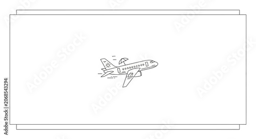 Airplane sketch, aviation, travel, transport, engineering, blueprint, drawing, aircraft
