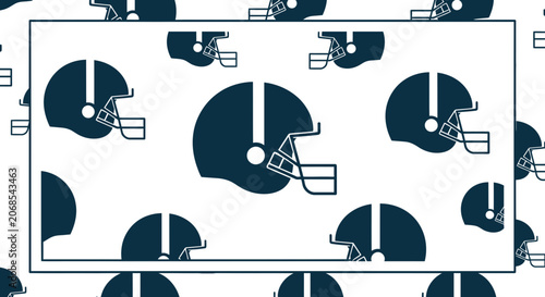 American Football Helmets Pattern Background