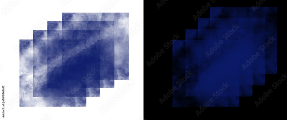 Fototapeta premium Mystical Overlapping Geometric Shapes Creating Depth in a Dreamlike Gradient Sky Background