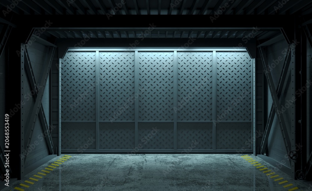 Fototapeta premium Underground bunker or subway station or factory