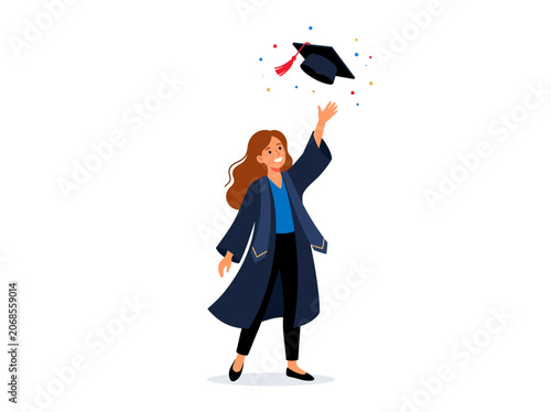 Young Student Celebrating Graduation