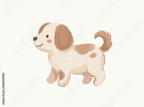 Cute Cartoon Puppy Illustration for Kids