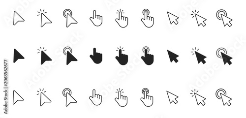 Tablou pe pânză computer mouse cursor icon pack