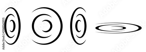 Foto circle wave resonance loops