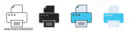 Tableau sur toile office printer icon set