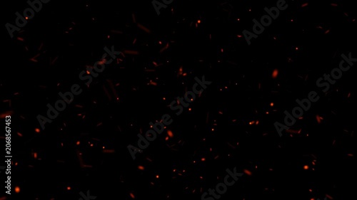 Fire particles animation, floating burning embers overlay, glowing spark background, cinematic ash effect, abstract wildfire atmosphere, realistic flame debris
