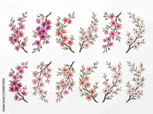 Floral Letters Pink Blooms.