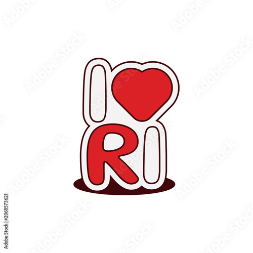 Heart-shaped patriotic icons