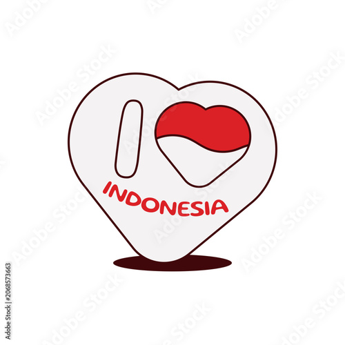 Heart-shaped patriotic icons