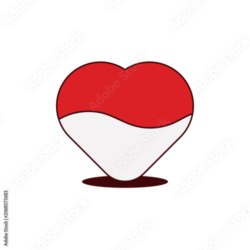 Heart-shaped patriotic icons