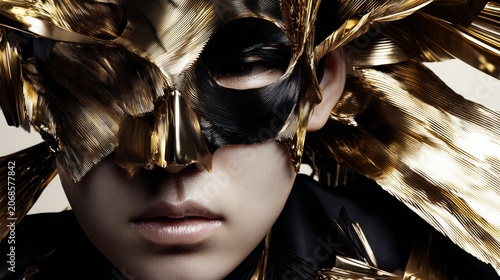 Hyperrealistic, incredibly detailed close-up photographs feature a Japanese model with slicked-