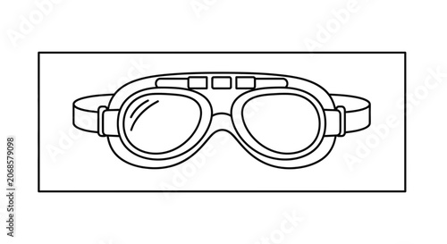 Vintage Aviator Goggles, Retro Pilot Eyewear, Classic Style Accessory