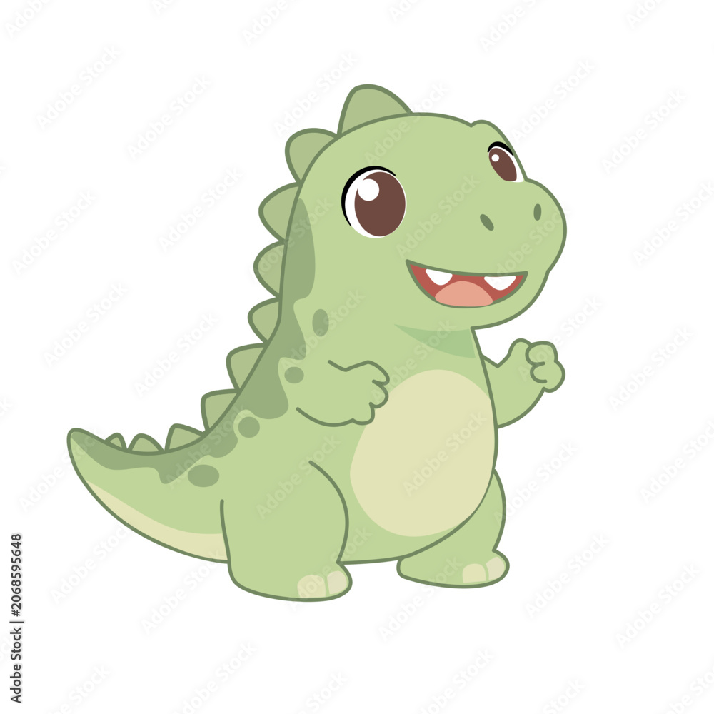 Fototapeta premium Cute Dinosaur Cartoon Character Vector Illustration