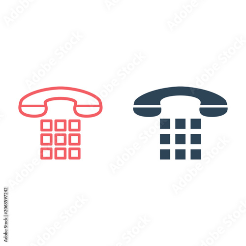 Phone icons set telephone vector call symbol design trendy illustration