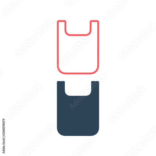 Plastic bag icons set vector illustration
