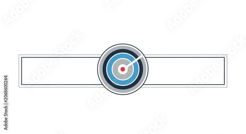 Target Icon with Abstract Data Visualization and Copy Space