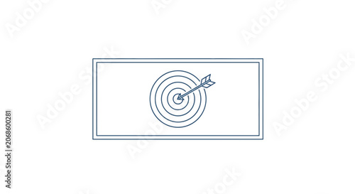 Target with Arrow Hitting Bullseye, Symbol of Success, Goal Achievement, and Precision