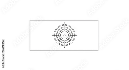 Target Reticle Icon - Aiming Symbol for Precision and Focus