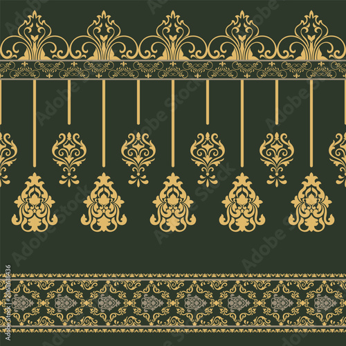 Elegant Ottoman Inspired Decorative Wallpaper Pattern