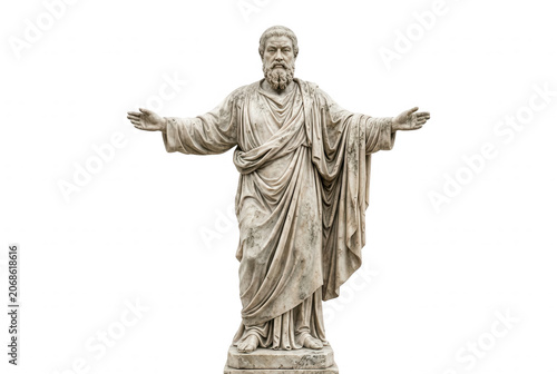 Stone Statue of Jesus Christ Isolated
