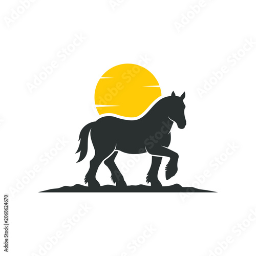 Belgian Draft Horse Logo Design