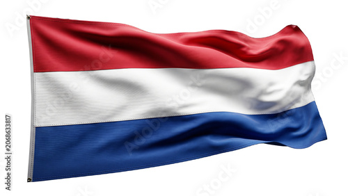 Quadro su tela Waving Netherlands flag PNG isolated on transparent background, national symbol