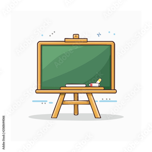 Chalkboard on Easel with Chalk and Eraser