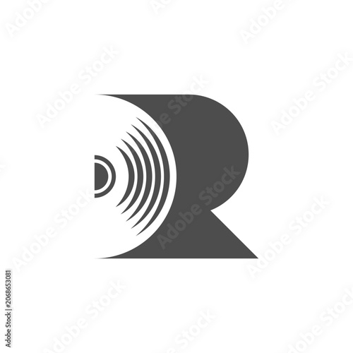 Abstract graphic design of vinyl record grooves.
