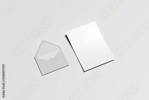 Stationery Branding Mockup Featuring Envelope and Letter Sheet