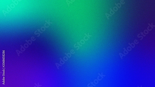 Canvastavla Dark mesh gradient background in green blue and deep purple