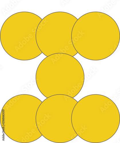 Minimalist Yellow Circle Pattern Abstract Background Design