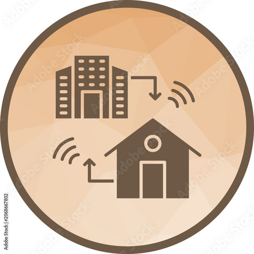 Hybrid Office Model Icon