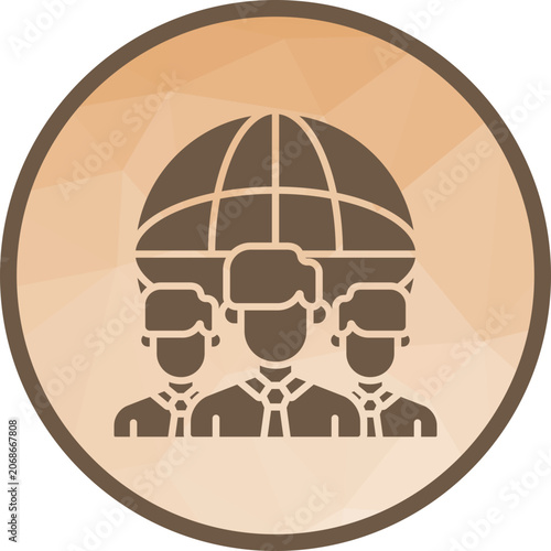 Global Distributed Team Icon