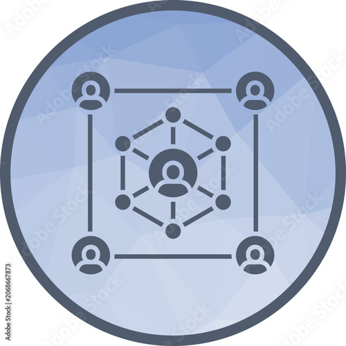 Team Collaboration Graph Icon