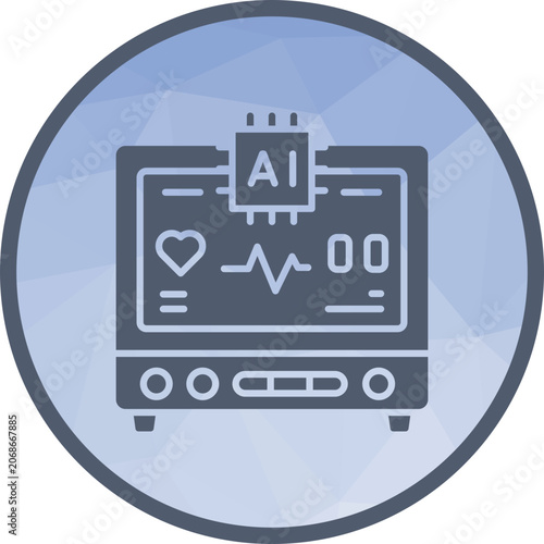 AI Cardiology Monitor Icon
