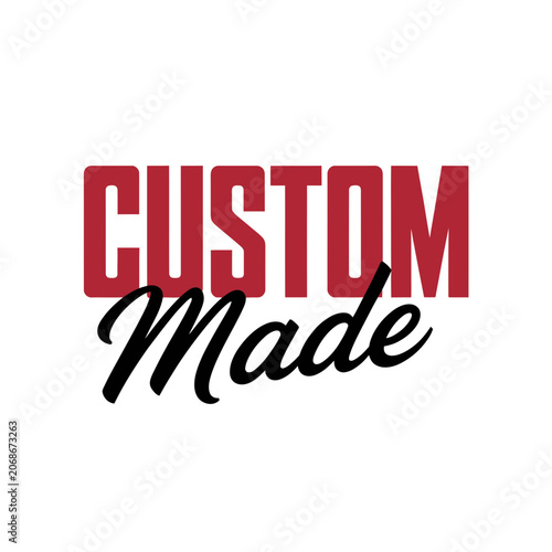 Custom made typography graphic design element with typography, handmade