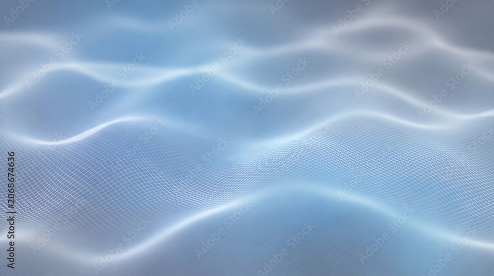 Obraz premium Abstract digital wave background with glowing grid lines