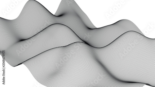 Flowing Abstract Terrain Lines with Modern Topographic Wave Design.