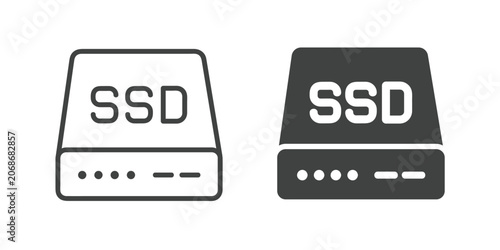 Obraz na plátně Web Hosting icon. Line and glyph solid icon