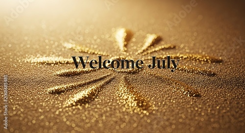 Golden wheat field with warm sunlight and welcome text.