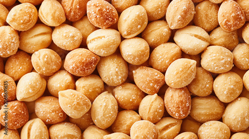 Roasted salted peanut snack with crispy texture and golden brown color