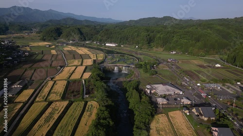 Spectacular Aerial Drone Footage of Harajiri Falls, Japan's Niagara, Oita, Kyushu