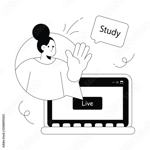 Online Student vector illustration Eps 10 File     