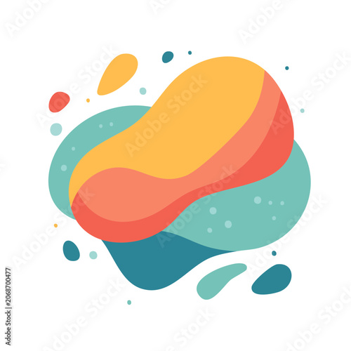 Colorful Abstract Liquid Splash Vector