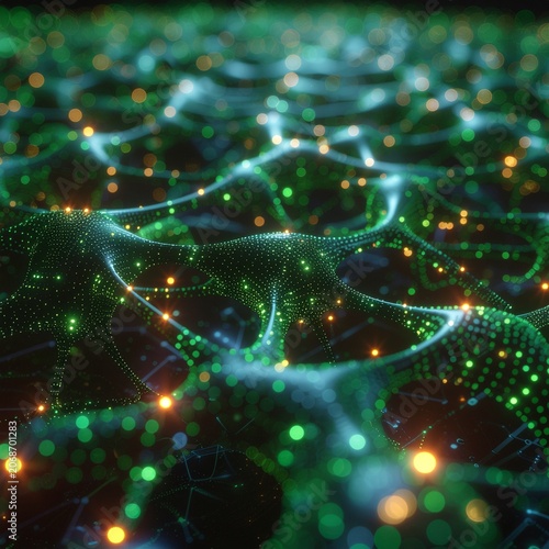 Abstract glowing network connections background.