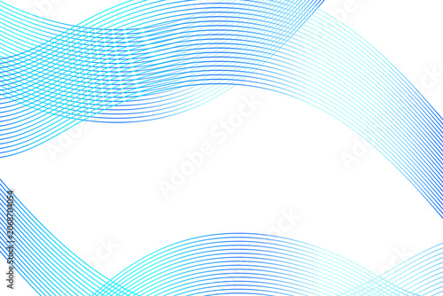 A cyber-blue frame with elegantly intersecting curves. Futuristic, digital-style border elements.ver.2