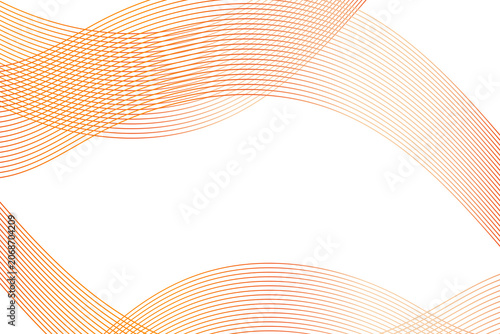 A Cyber Orange frame with beautifully intersecting curves. Futuristic, digital-style border elements.ver.2