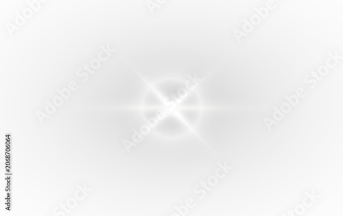 Fotografi White sparkle light effect isolated on transparent background