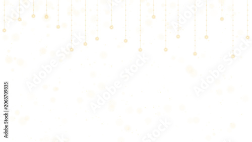 Slika na platnu Golden glowing fairy lights hanging vertically isolated on transparent backgroun