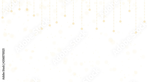 Fotografija Golden glowing fairy lights hanging vertically isolated on transparent backgroun